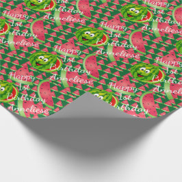 Funny Watermelon Kids Geburtstagsthema Geschenkpapier