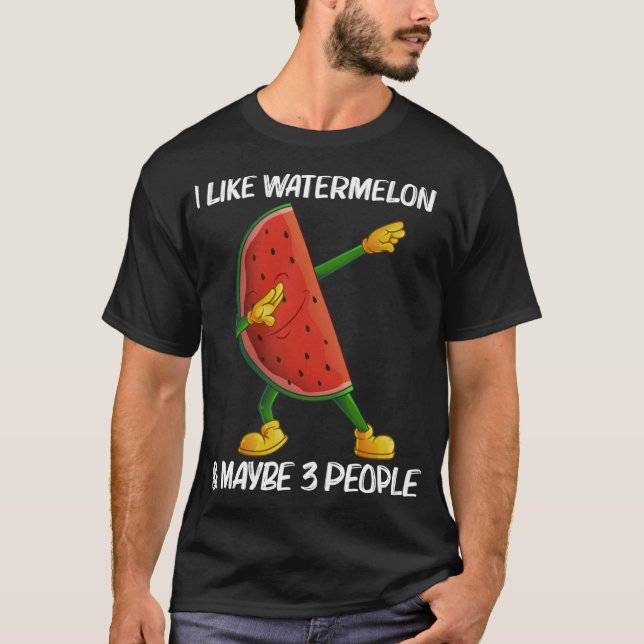 Funny Watermelon Kunst für Männer Melon T-Shirt (Vorderseite)