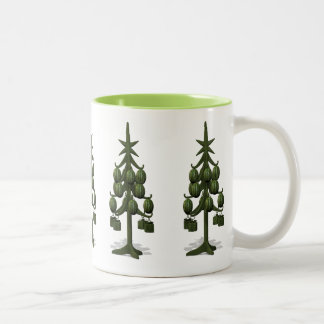 Funny Watermelons Christmas Tree Zweifarbige Tasse
