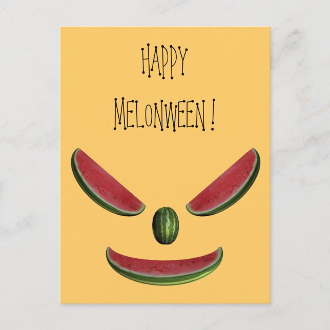 Funny Watermelons Emoticon Postkarte (Vorderseite)