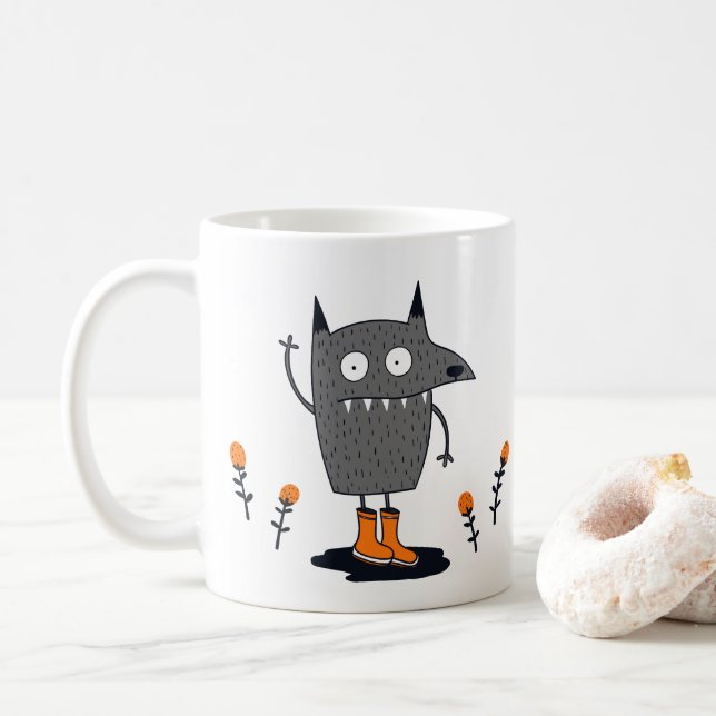 Funny Wave Monster Kaffeetasse (Mit Donut)