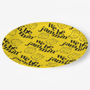 Funny We Be Jammin's lächelnde Tanzsaunen Pappteller