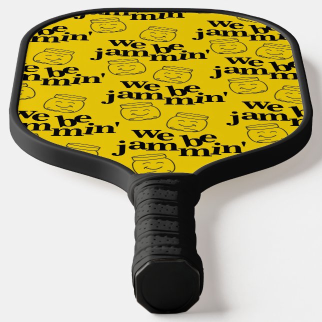 Funny We Be Jammin's lächelnde Tanzsaunen Pickleball Schläger (Ablage )