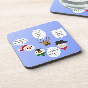 Funny We Wish You a Merry Christmas Untersetzer