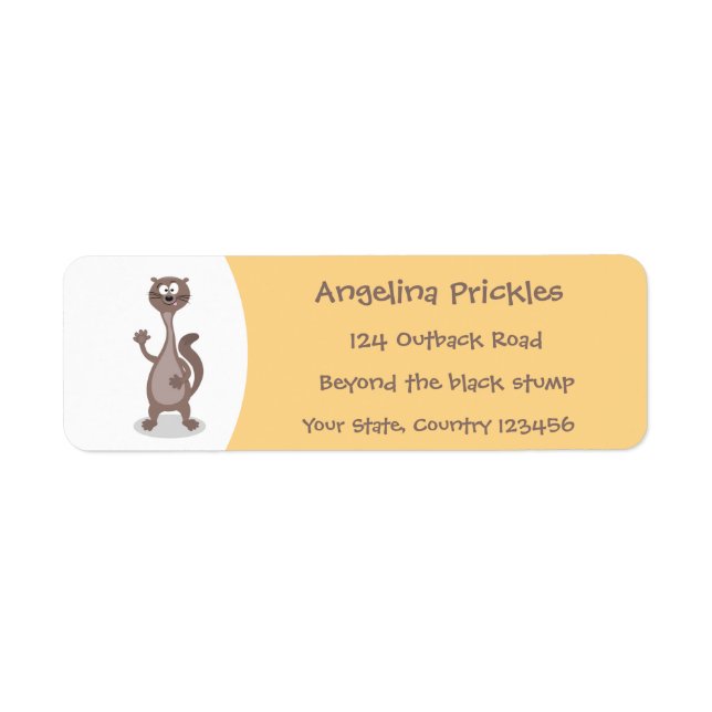 Funny Weasel Cartoon Illustration (Vorne)