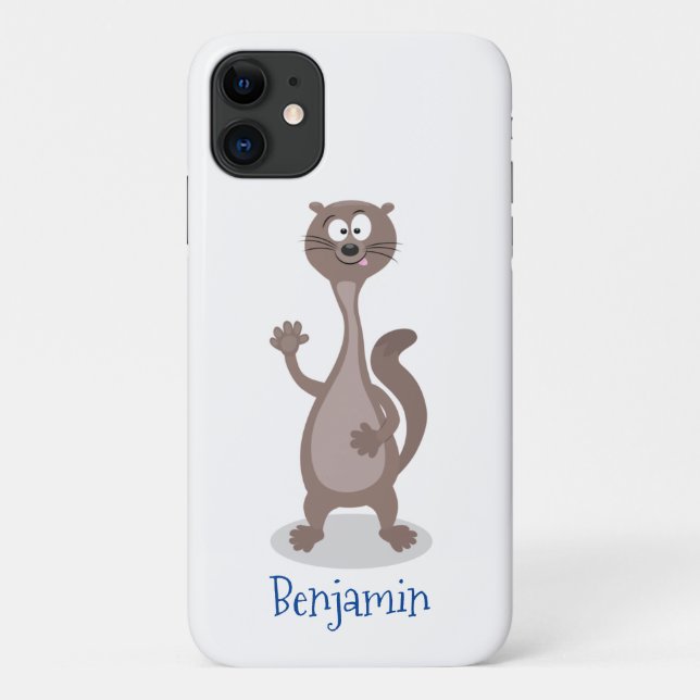 Funny Weasel Cartoon Illustration Case-Mate iPhone Hülle (Rückseite)