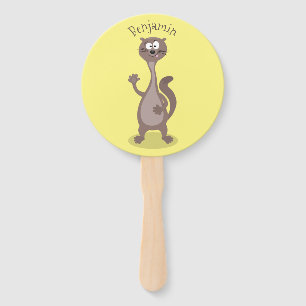 Funny Weasel Cartoon Illustration Fächer