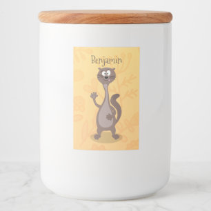 Funny Weasel Cartoon Illustration Lebensmitteletikett