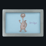 Funny Weasel Cartoon Illustration Rechteckige Gürtelschnalle<br><div class="desc">Dieses niedliche Design zeichnet sich durch ein witziges Schmuckstück im Stil der Cartoon-Illustration aus. Bringen Sie jemandem etwas Spaß!</div>