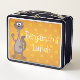 Funny weasel schwellender Cartoon Metall Brotdose