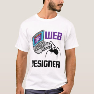 Funny Web Designer Spider Website Design T-Shirt