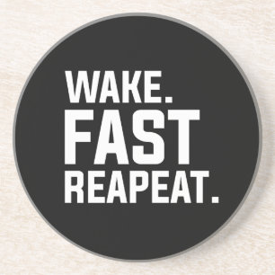 Funny Weckte Fast Repeat Graphic Sarcastic Getränkeuntersetzer