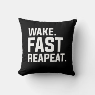 Funny Weckte Fast Repeat Graphic Sarcastic Kissen