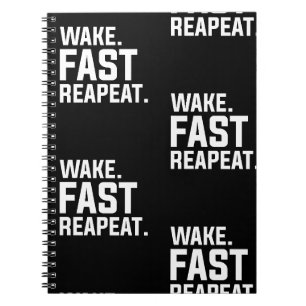 Funny Weckte Fast Repeat Graphic Sarcastic Notizblock