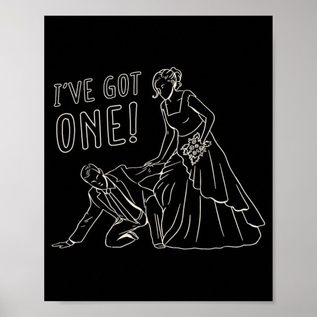 Funny Wedding Bridge and Groom Design Poster (Vorne)