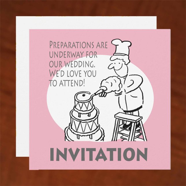 Funny Wedding Einladung mit Riesenkuchen (Von Creator hochgeladen)