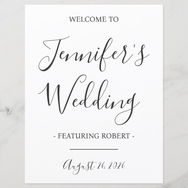 Funny Wedding Empfang Begrüßung Zeichen, Braut, Gr (Vorderseite)