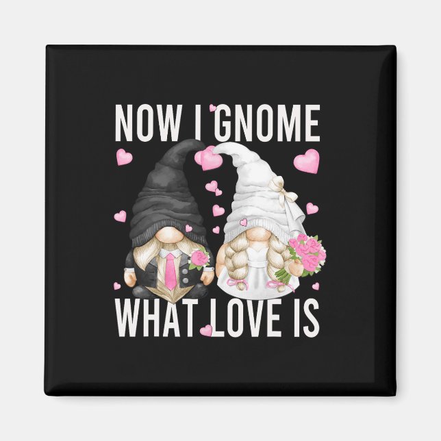 Funny Wedding Gnome Couple Pun Liebe Sprichwort fü Magnet (Vorne)