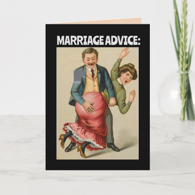 FUNNY WEDDING GRATULALATIONS GREETING CARD DANKESKARTE (Vorderseite)