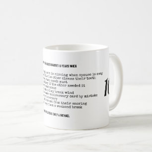 FUNNY Wedding JAHRE Personalisiert Kaffeetasse
