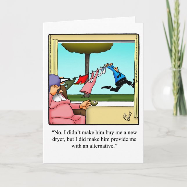 Funny Wedding Jubiläumskarte für sie Karte (Vorderseite)