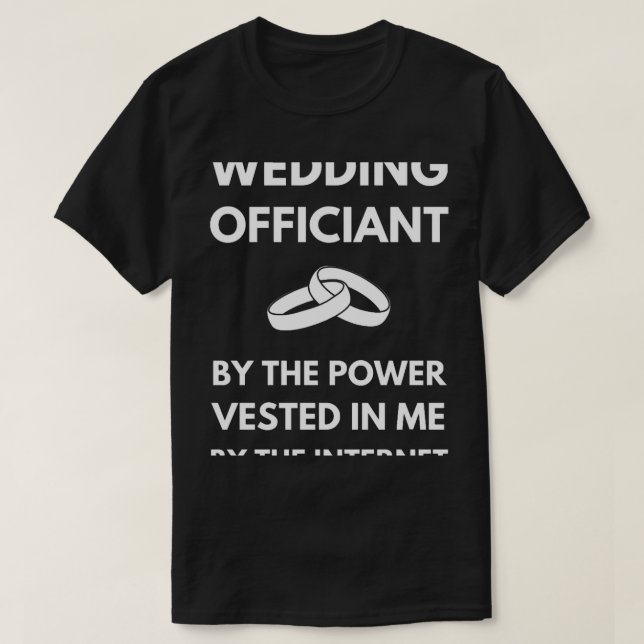 Funny Wedding Offizier T-Shirt (Design vorne)
