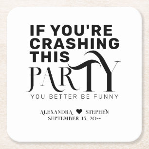 Funny Wedding Party Quote Gastgeschenk Hochzeit Dr Rechteckiger Pappuntersetzer