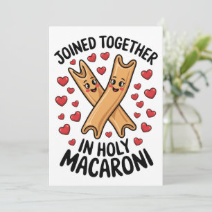 Funny Wedding Pasta Verlobung vereint Einladung