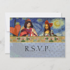 Funny Wedding RSVP Baroque Verziert Figurative