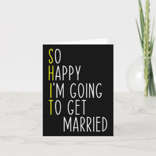 Funny Wedding Sarcastic Groom Bride Verlobung Mar Karte