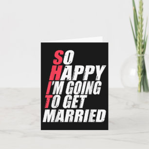 Funny Wedding Sarcastic Groom Bridge Verlobung Wed Karte