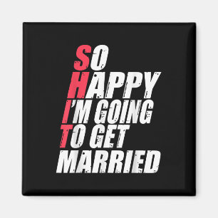 Funny Wedding Sarcastic Groom Bridge Verlobung Wed Magnet