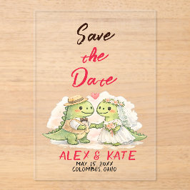 Funny Wedding Save the Date Acryleinladungen