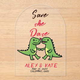 Funny Wedding Save the Date Acryleinladungen