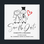 Funny Wedding Save the Date Magnet<br><div class="desc">Funny Wedding Save the Date Magnet hat lustiges niedliches Paar und eine Textvorlage.Bitte klicken Sie auf die Schaltfläche Personalisieren,  um es mit Ihrem Text oder Namen.Bitte besuchen Sie meinen Shop " loveyouart" für andere oder ähnliche Designs. .</div>