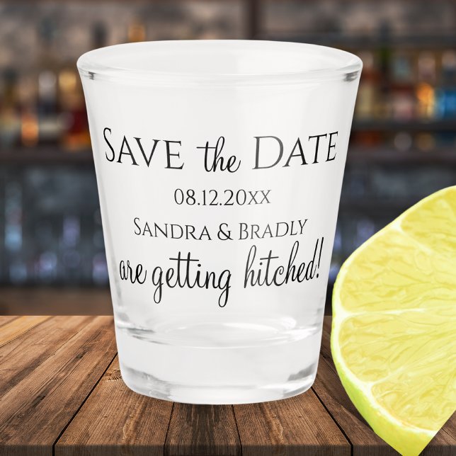 Funny Wedding Save the Date wird getroffen Schnapsglas (Von Creator hochgeladen)