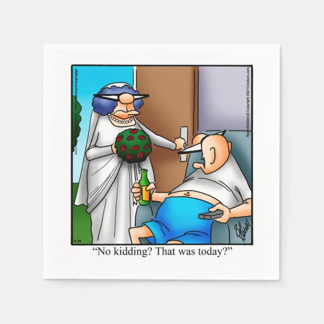 Funny Wedding / Shower Spaß Cocktail Napkins Serviette (Vorderseite)