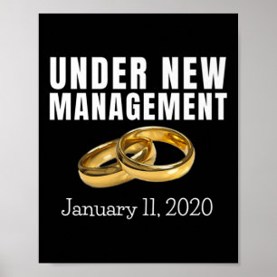 Funny Wedding Verlobung Gift Bride Groom Januar Poster