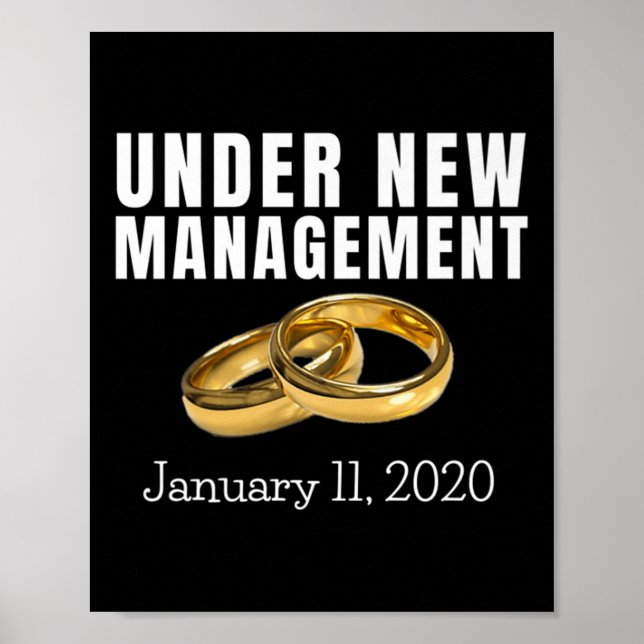 Funny Wedding Verlobung Gift Bride Groom Januar Poster (Vorne)