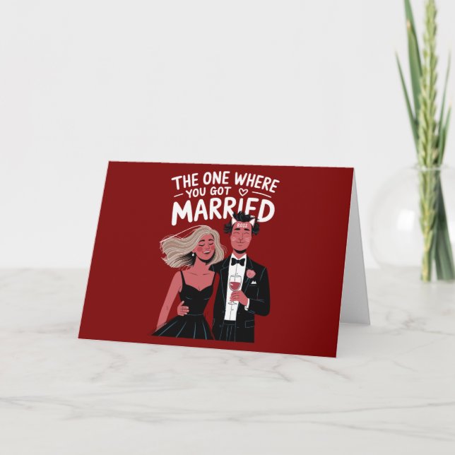 Funny Wedding Verlobung Glückwunsch Einladung (Vorderseite)