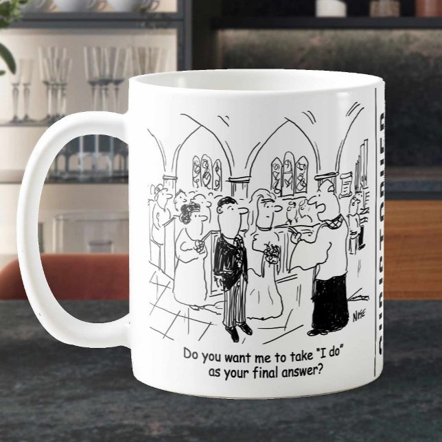Funny Wedding Vows - Ich tue als letzte Antwort Kaffeetasse (Von Creator hochgeladen)