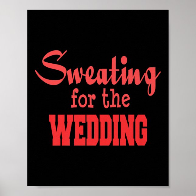 Funny Wedding Workout Premium - Bride Groom Marria Poster (Vorne)