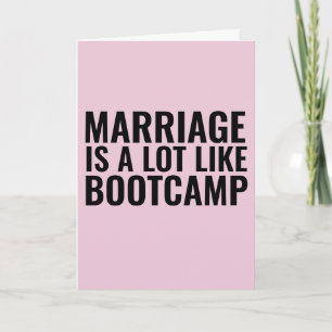 FUNNY WEDING GRATULATIONSKARTE, BOOTCAMP KARTE