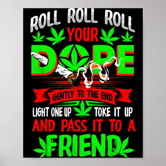 Funny Weed T Lover Roll Joint Friend Smoking Short Poster (Vorne)