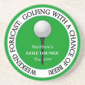Funny Weekend Golf Lounge / Bar Untersetzer