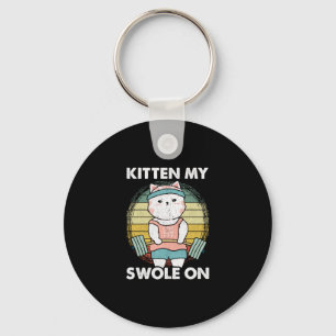 Funny Weightlift Cat Gym Motivation Tier Schlüsselanhänger