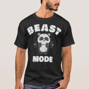 Funny Weightlift Gym Panda Beast Workout T-Shirt
