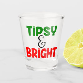 Funny Weihnachten tipsy und hell Feiertag Schnapsglas