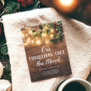 Funny Weihnachten verschoben Lichter mistletoe bew Ankündigungspostkarte