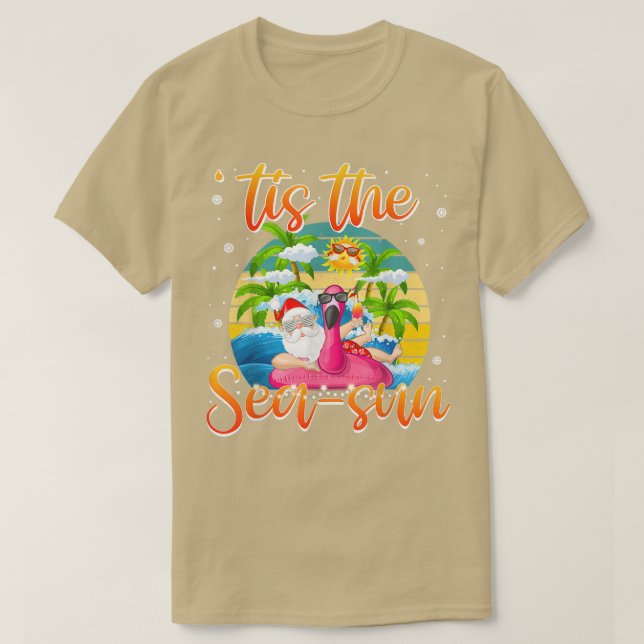 Funny Weihnachten Weihnachten im Juli Sommer Stran T-Shirt (Design vorne)